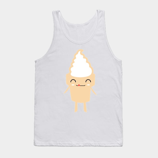 CUTE YUMMY SOFT SERVE ICE CREAM Tank Top by deificusArt